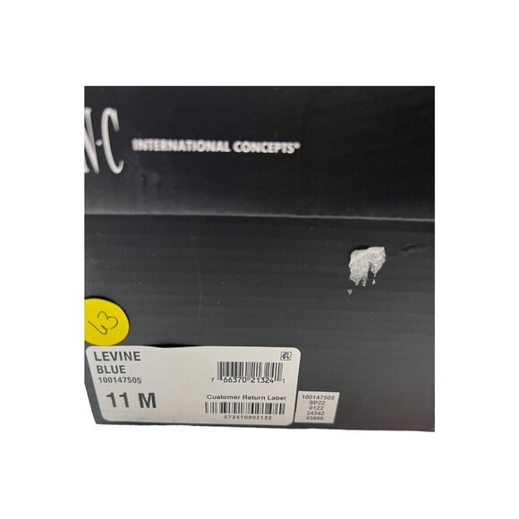 INC Pool Slides Mens 11 Blue Levine Strap Sandal Comfort Cushion Outdoor House - Picture 6 of 7